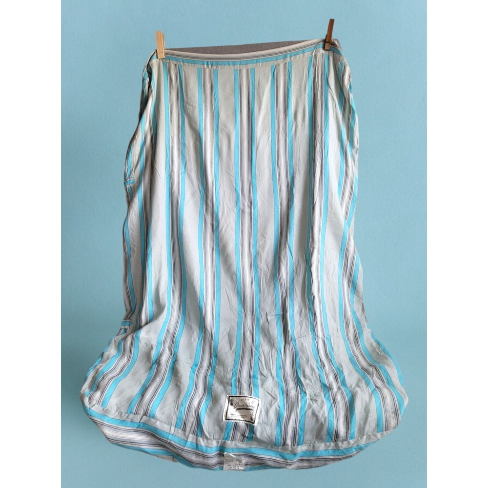 Vintage Old Stock Unused Mattress Ticking‎ Fabric Striped Turquoise